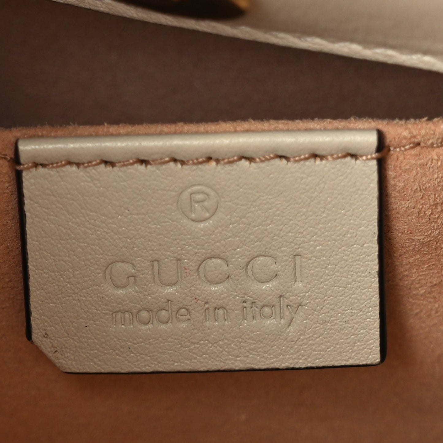 Gucci Wonka Grain Calfskin Medium Diana Tote Bag Mystic White Orange Fluo