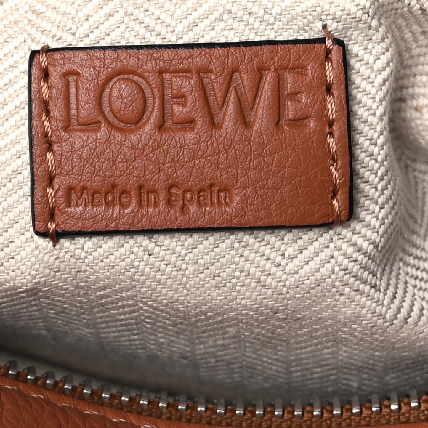 Loewe Calfskin Mini Puzzle Edge Bag Tan