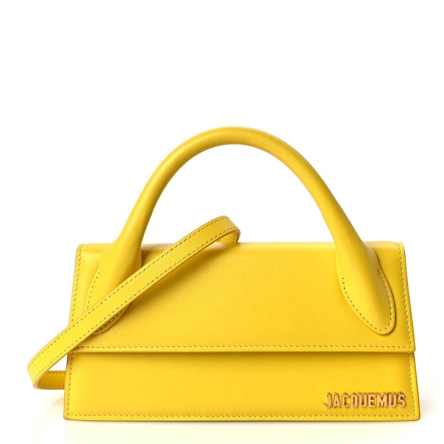 Jacquemus Smooth Calfskin Le Chiquito Long Yellow