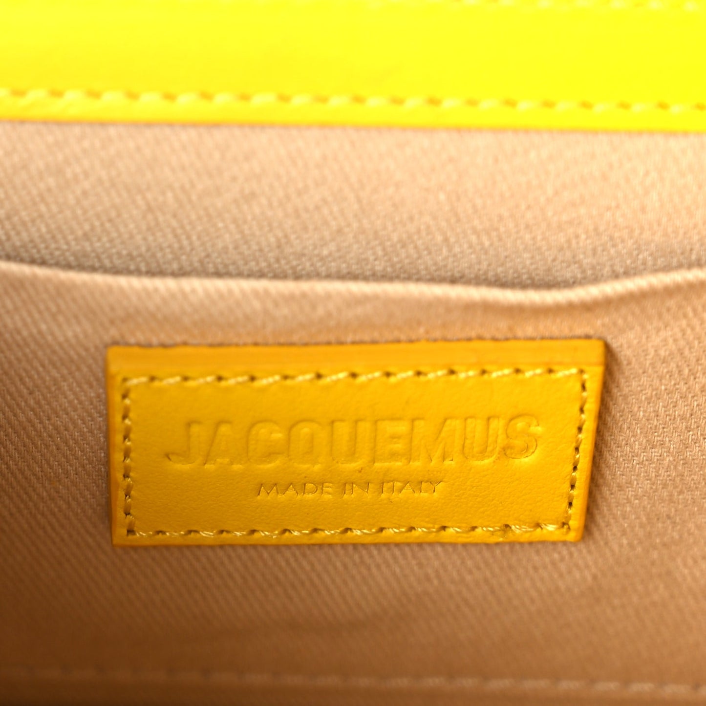 Jacquemus Smooth Calfskin Le Chiquito Long Yellow