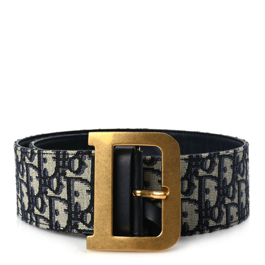 Christian Dior Oblique Diorquake Belt 75 Blue Multi