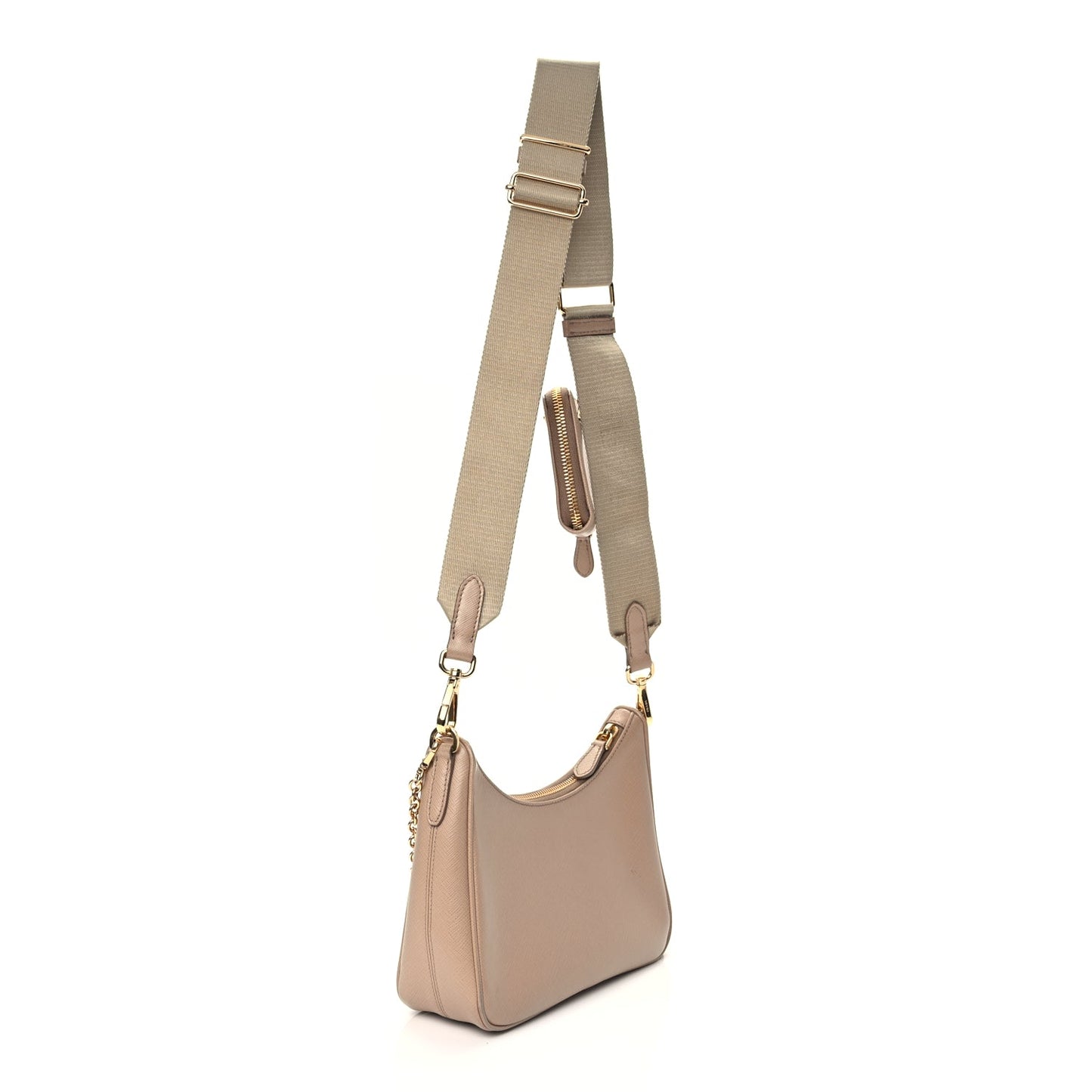 Prada Saffiano Re-Edition 2005 Shoulder Bag Cammeo Beige