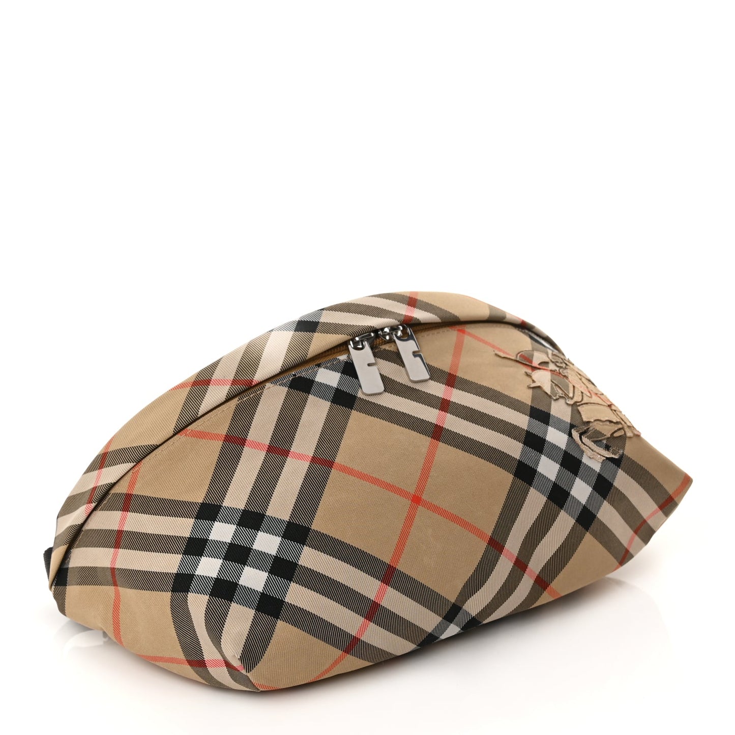Burberry Canvas Check Belt Bag Black Sand Sand