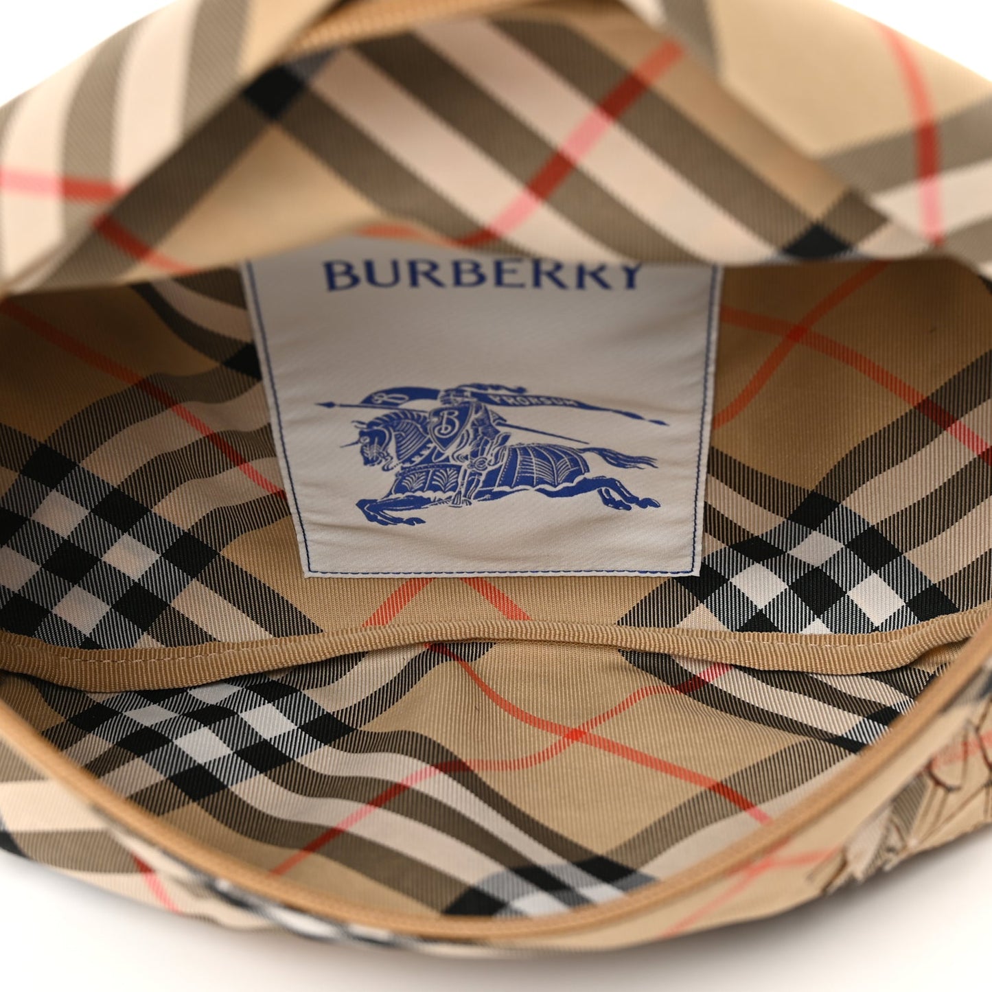 Burberry Canvas Check Belt Bag Black Sand Sand