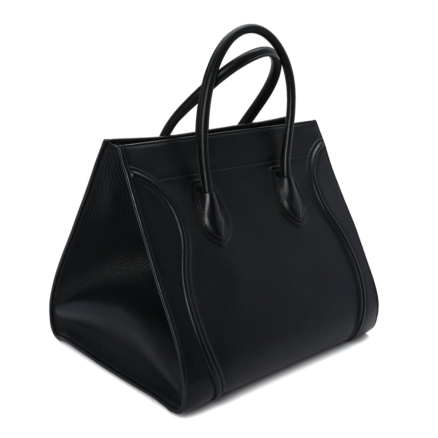 Celine Supple Calfskin Medium Phantom Luggage  Black