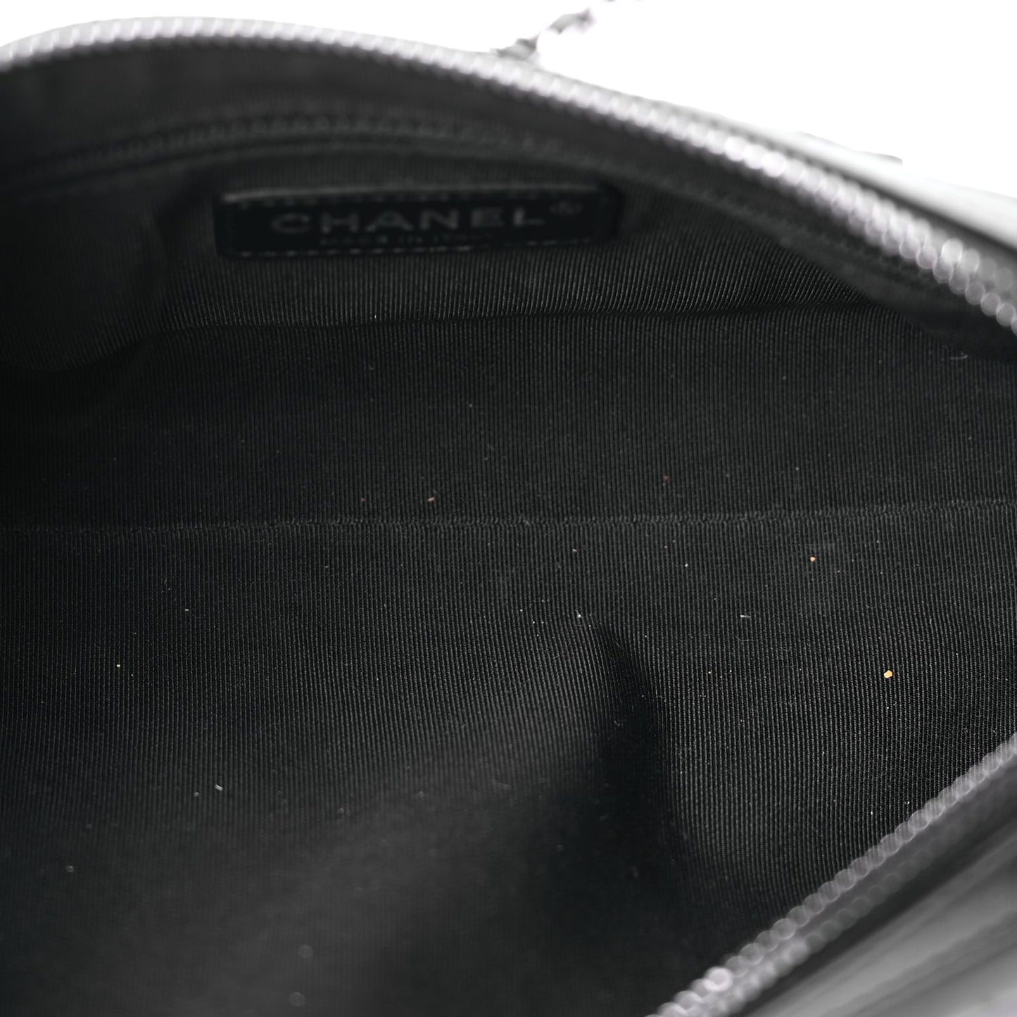 Chanel Calfskin Chain 20s Signature Bowling Bag Black