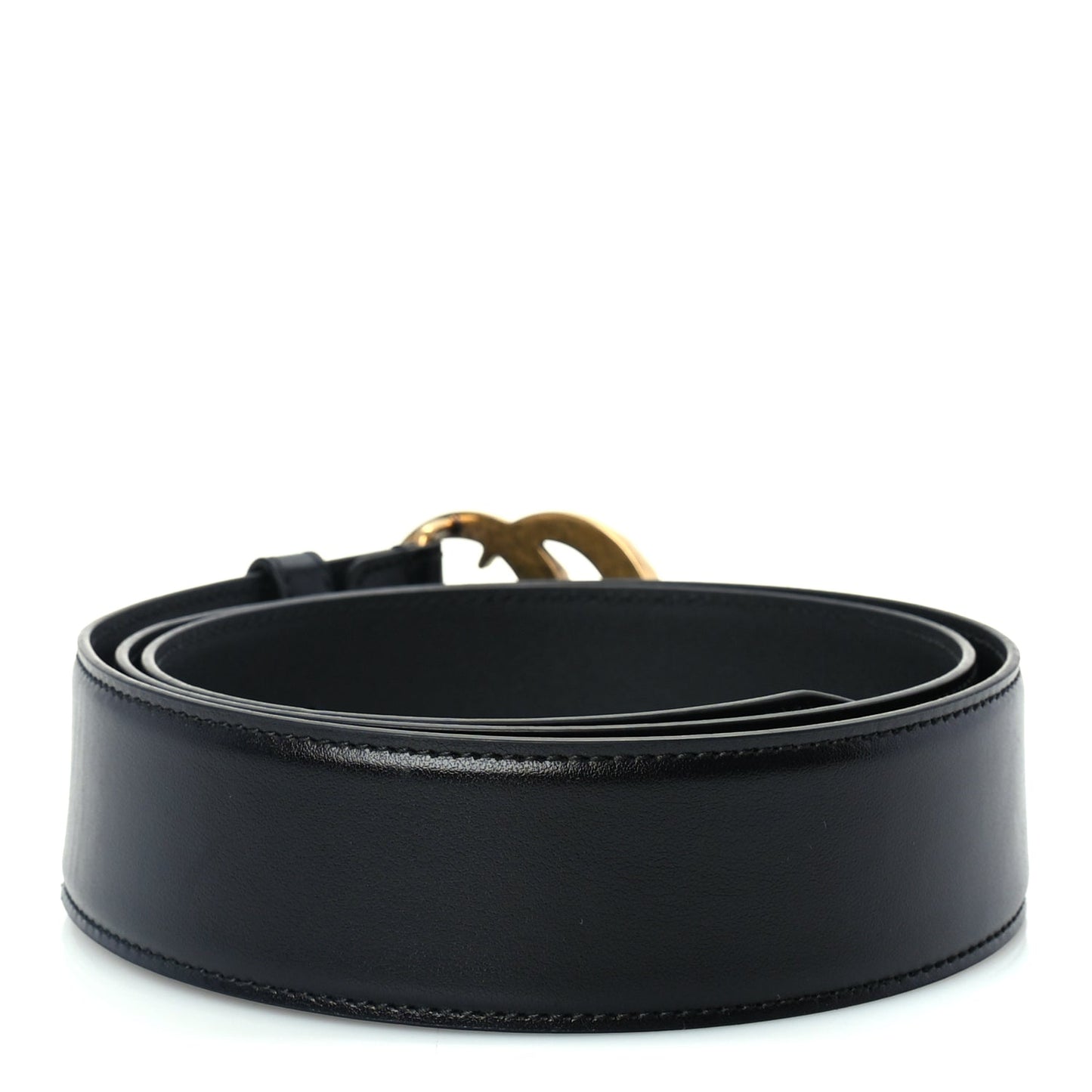 Gucci Plutone Calfskin Geometric Double G 40mm Belt 100 40  Black