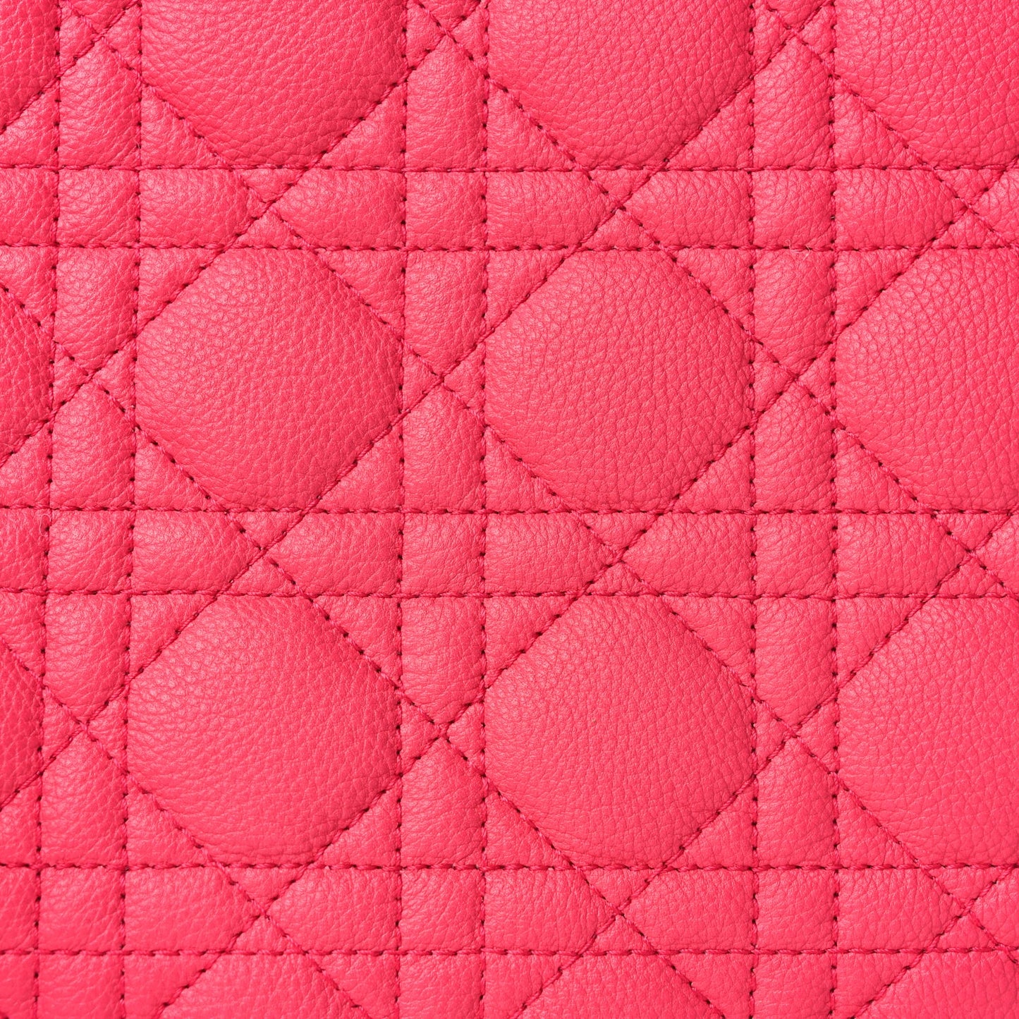 Christian Dior Supple Calfskin Cannage Large Caro Daily Pouch Pink