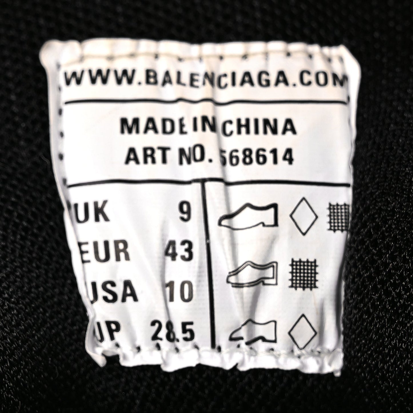 Balenciaga Rubber Mesh Bi-Color Mens Track.2 Open Sneakers 43 Beige Black