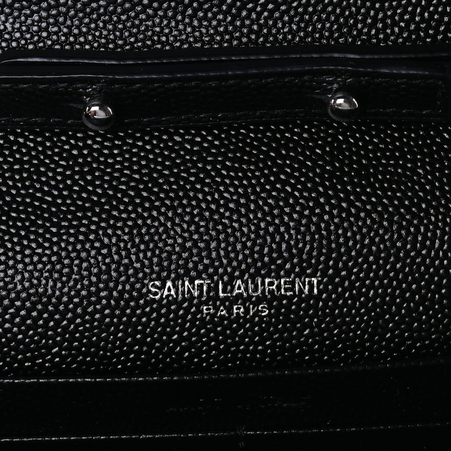 Saint Laurent Grain De Poudre Matelasse Chevron Monogram Chain Wallet Black