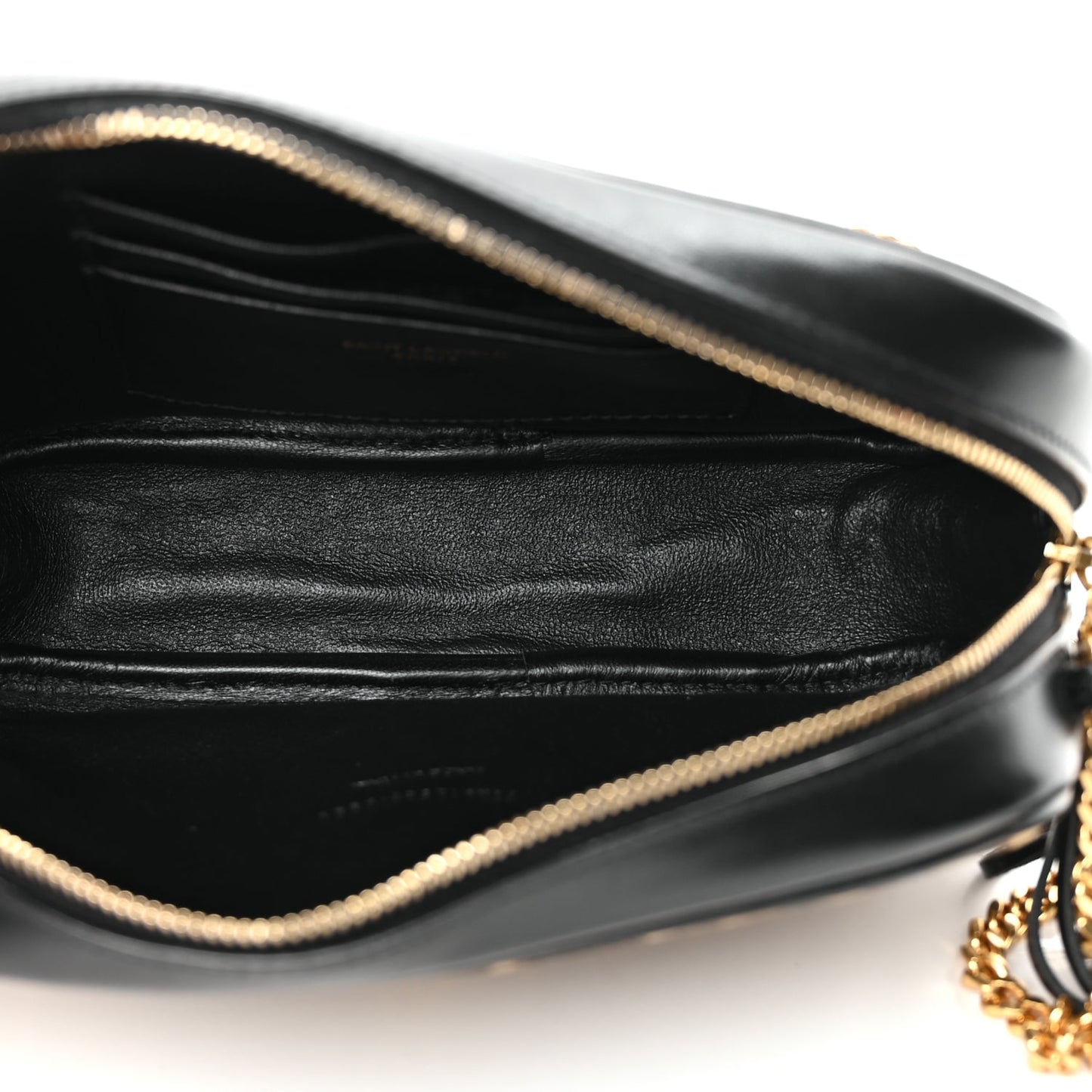 Saint Laurent Canvas Calfskin Leopard Print Monogram Mini Lou Camera Bag Brown