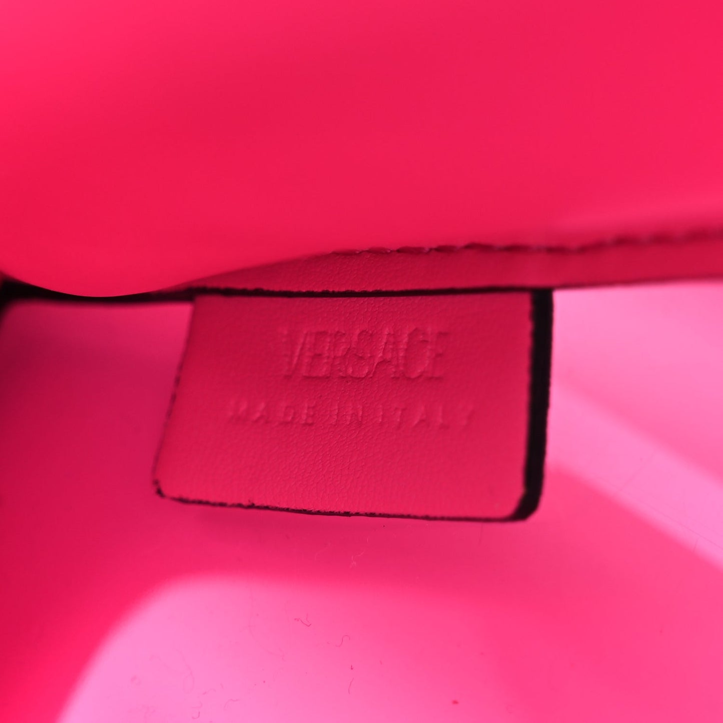 Versace PVC Medusa Clutch Fuschia