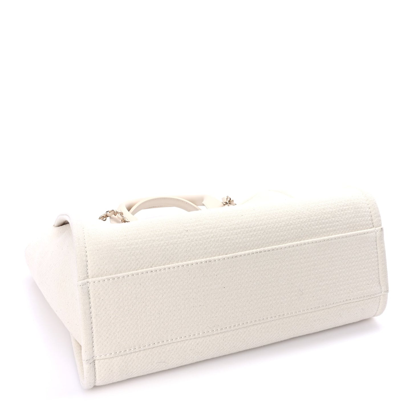 Chanel Mixed Fibers Small Deauville Tote  White