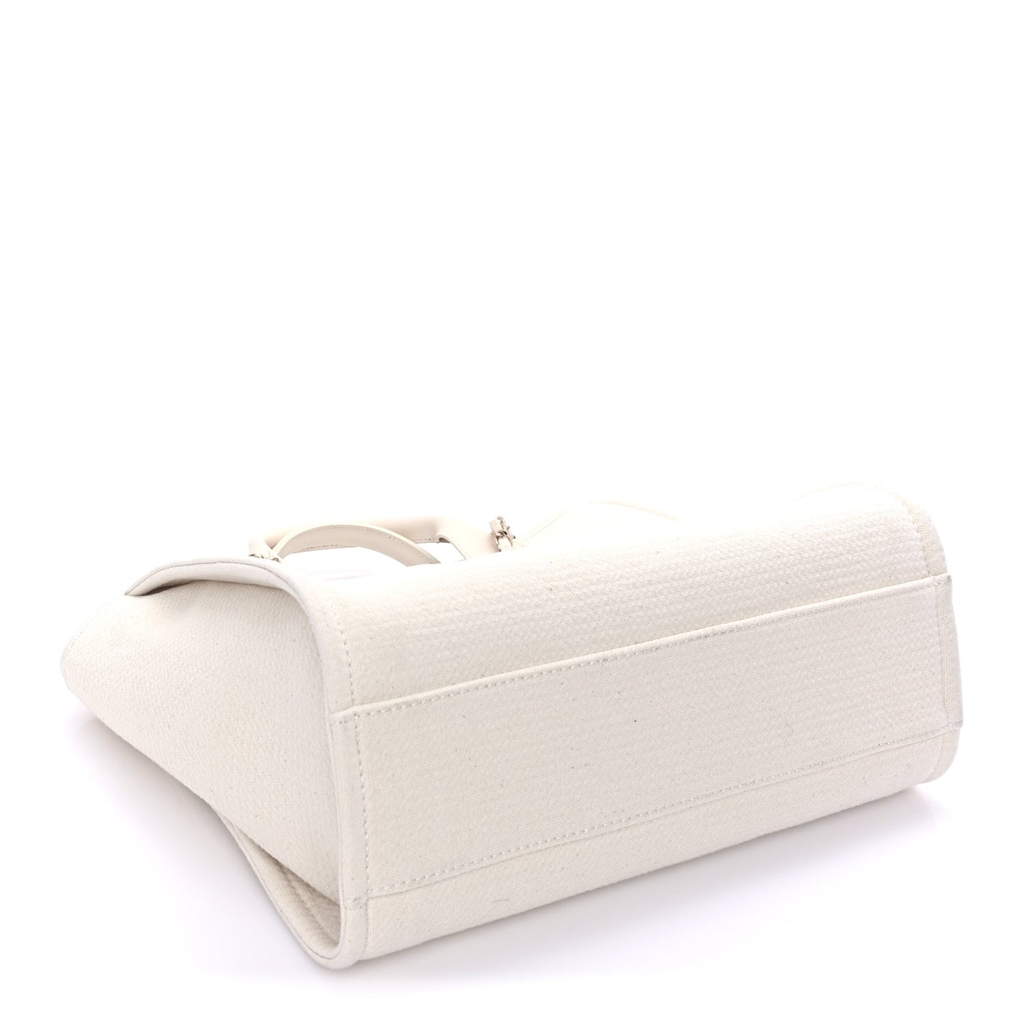 Chanel Mixed Fibers Small Deauville Tote  White