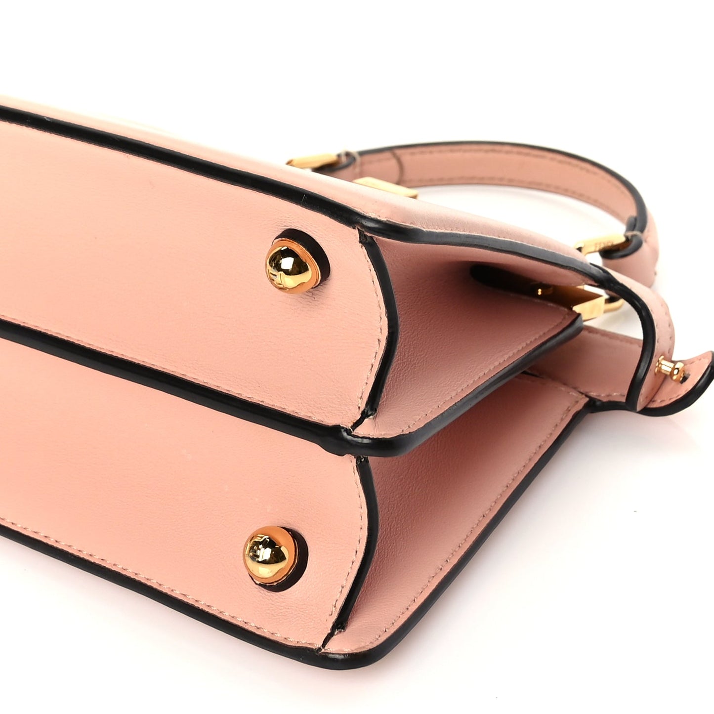 Fendi Shiny Nappa Petite Peekaboo I SEE U Satchel Baby Pink