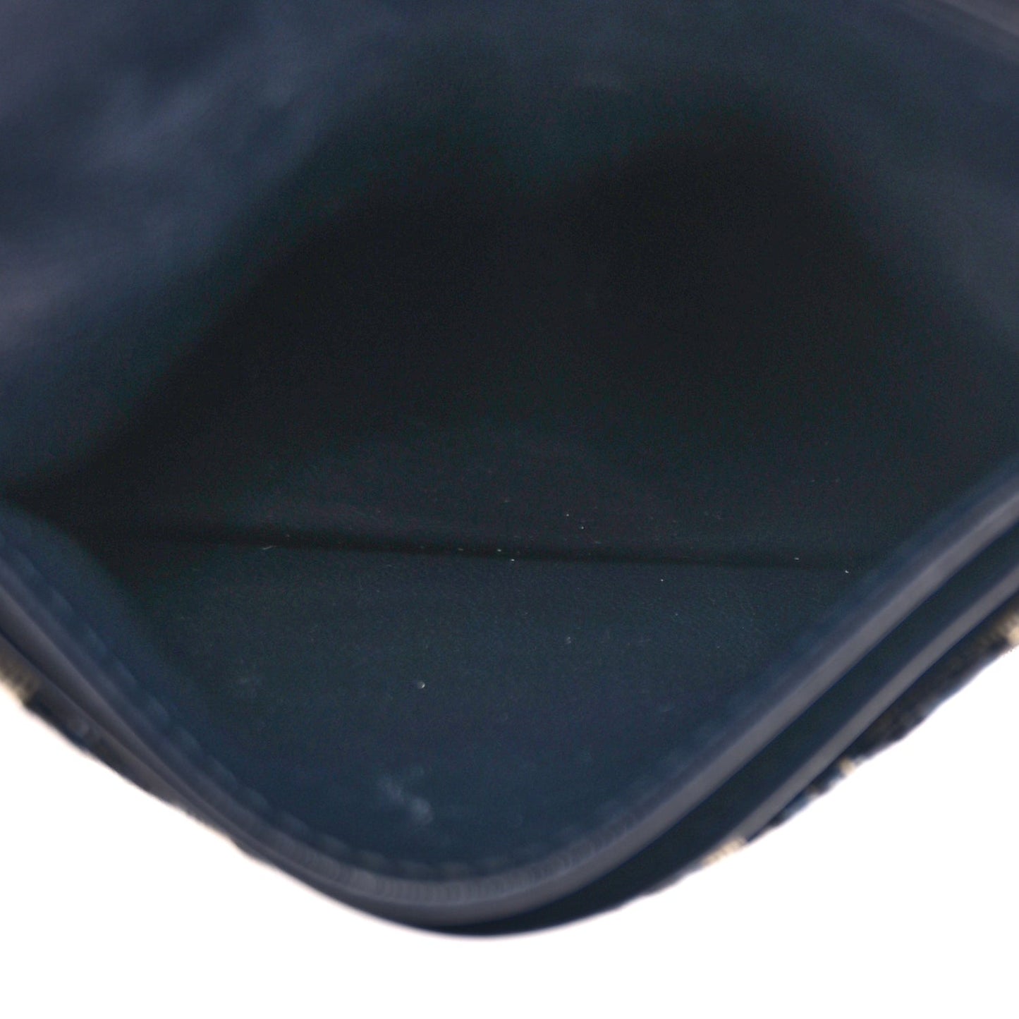 Christian Dior Oblique Saddle Card Holder Blue