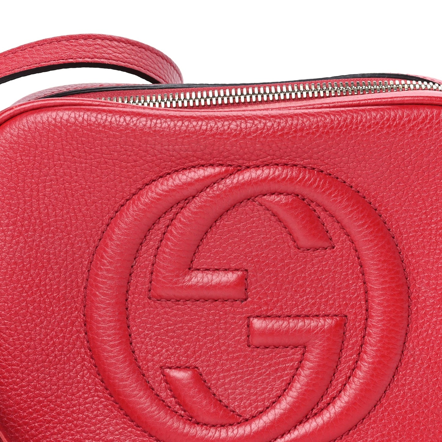 Gucci Calfskin Small Soho Disco Bag  Tabasco Red