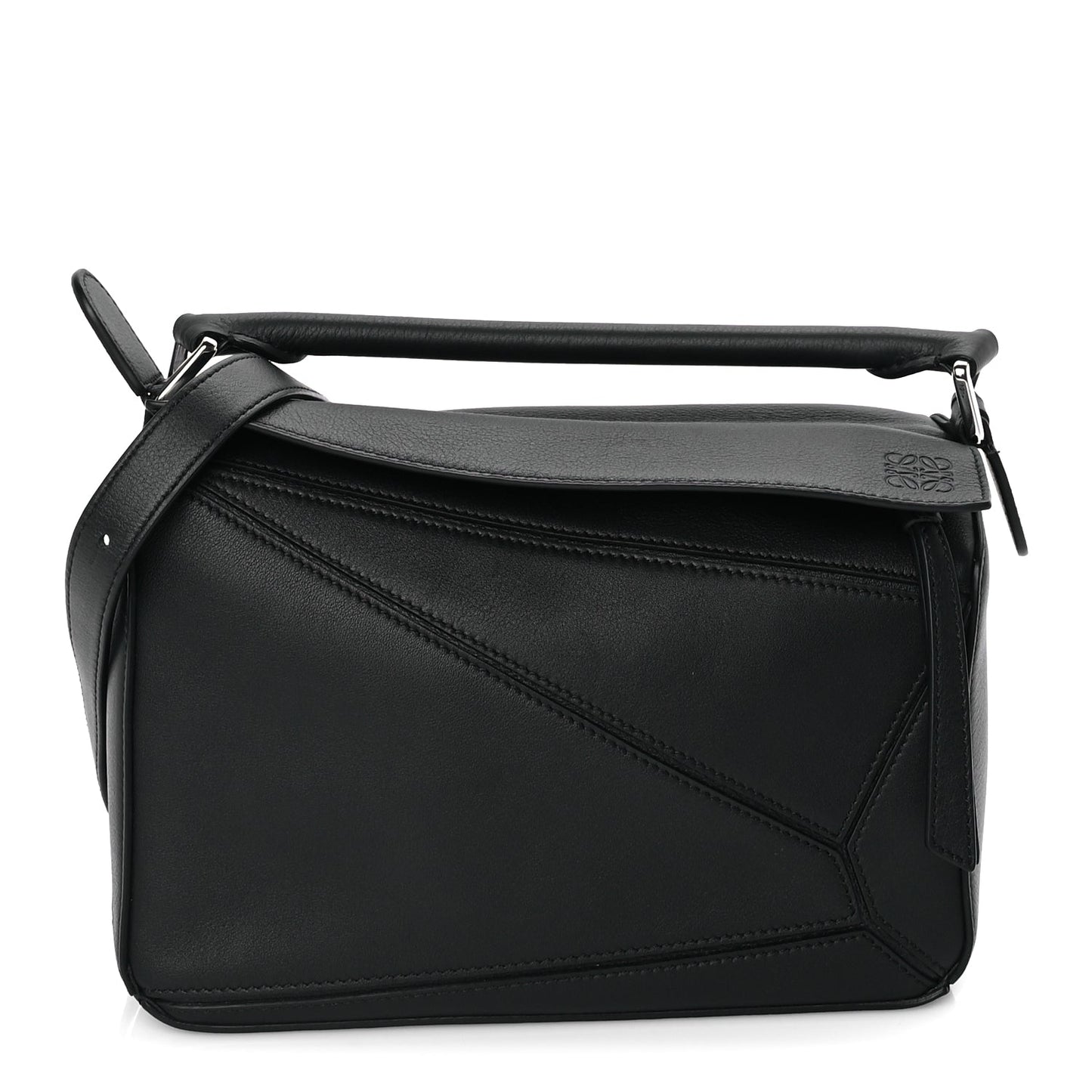 Loewe Calfskin Small Puzzle Bag  Black
