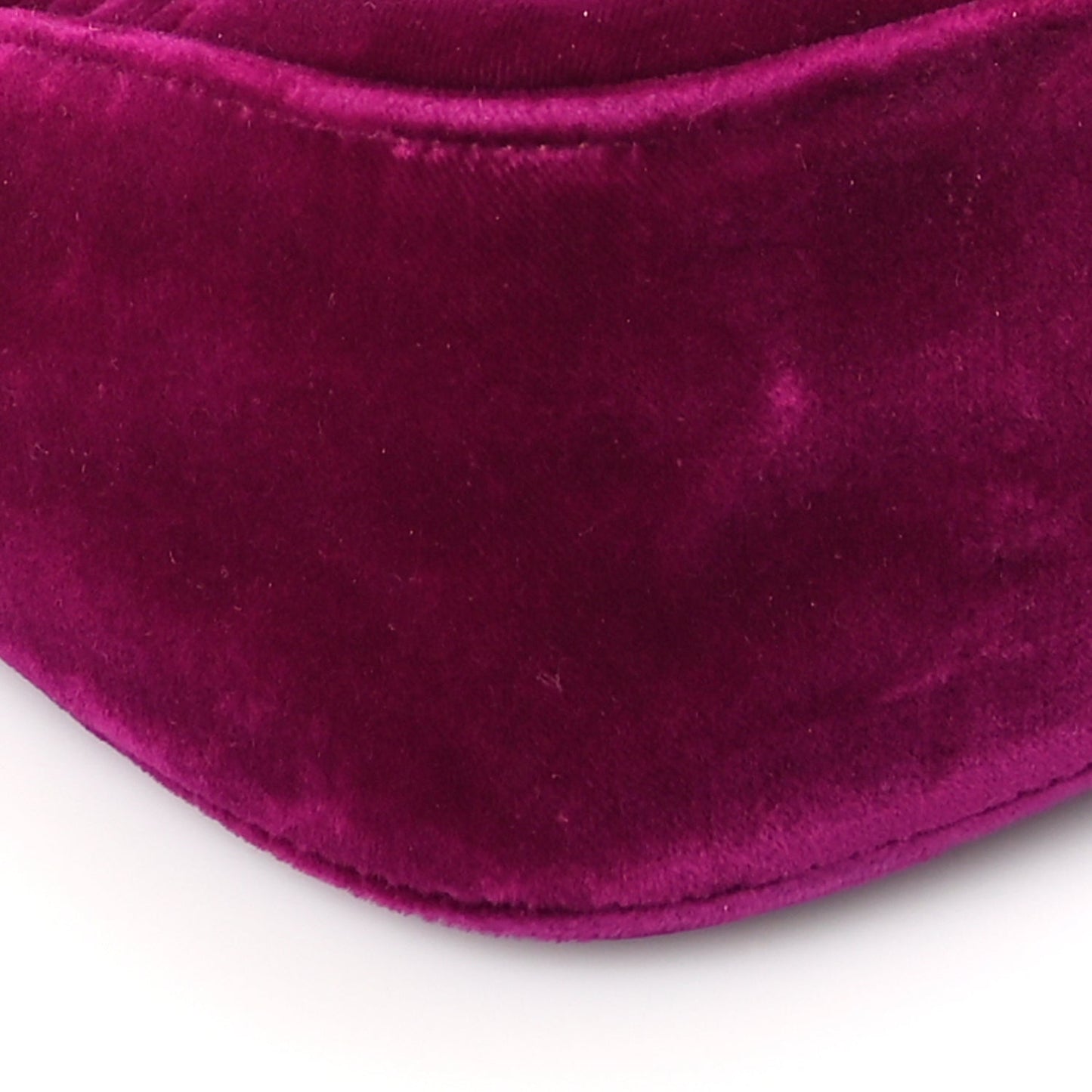 Gucci Velvet Matelasse Medium GG Marmont Shoulder Bag  Fuchsia Violet Cyclamen