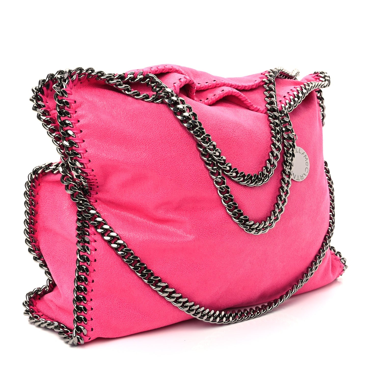 Stella McCartney Shaggy Deer Falabella Fold Over Tote  Hot Pink