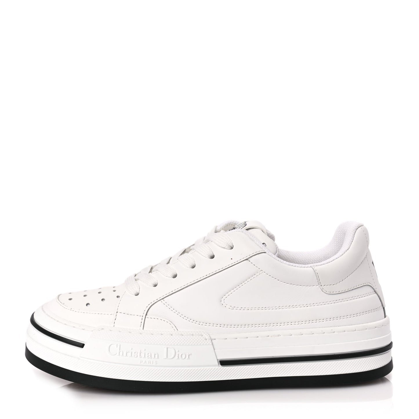 Christian Dior Calfskin D-Freeway Low Top Sneakers 39 White