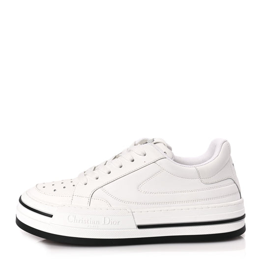 Christian Dior Calfskin D-Freeway Low Top Sneakers 39 White