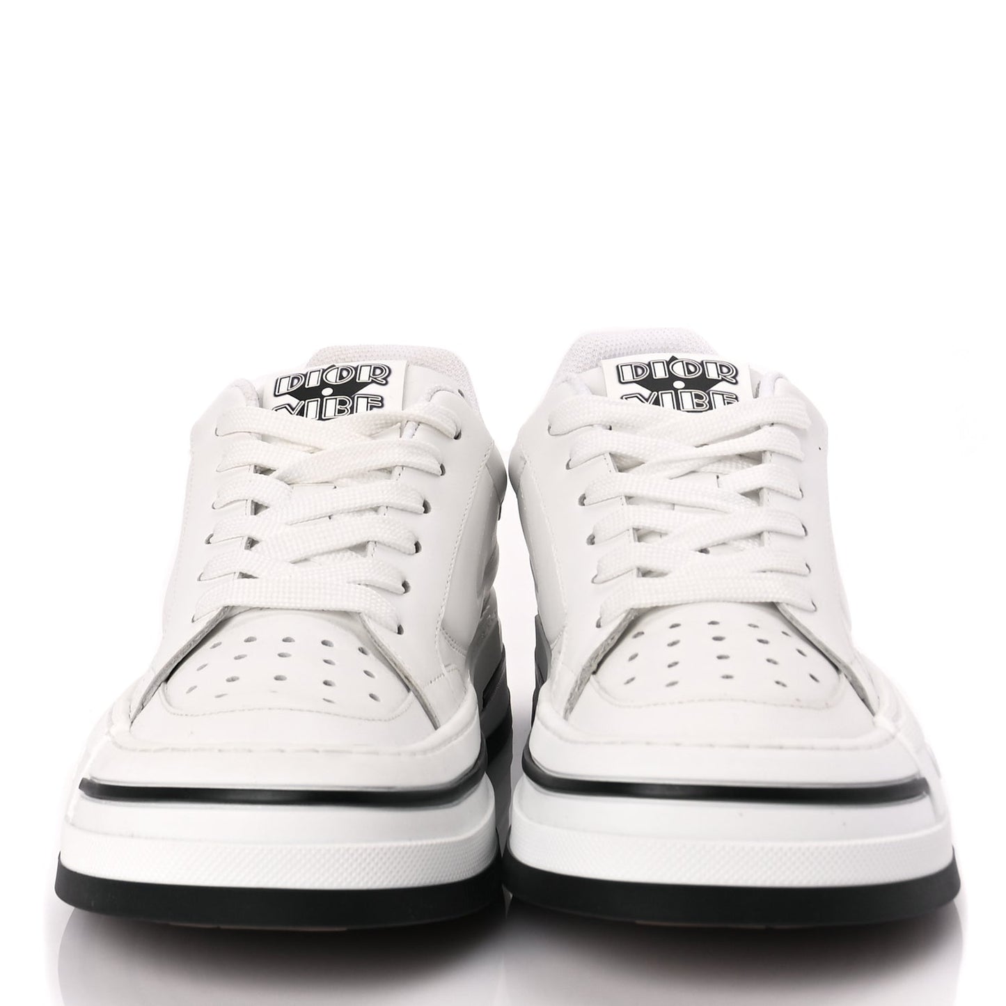 Christian Dior Calfskin D-Freeway Low Top Sneakers 39 White
