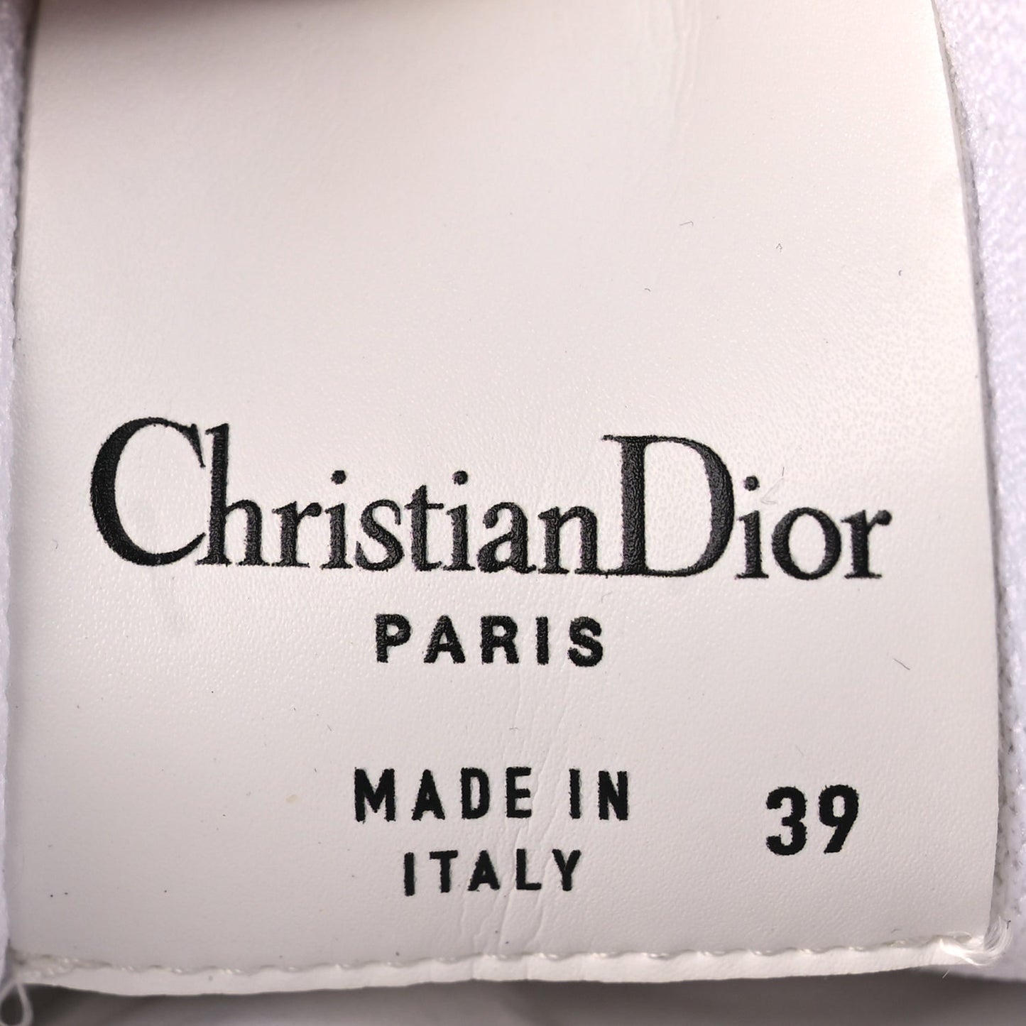 Christian Dior Calfskin D-Freeway Low Top Sneakers 39 White