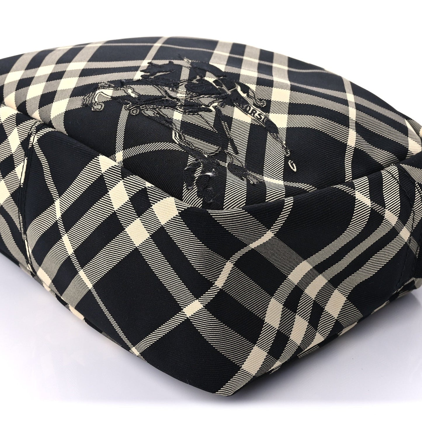 Burberry Canvas Check EKD-applique Crossbody Bag Black Calico