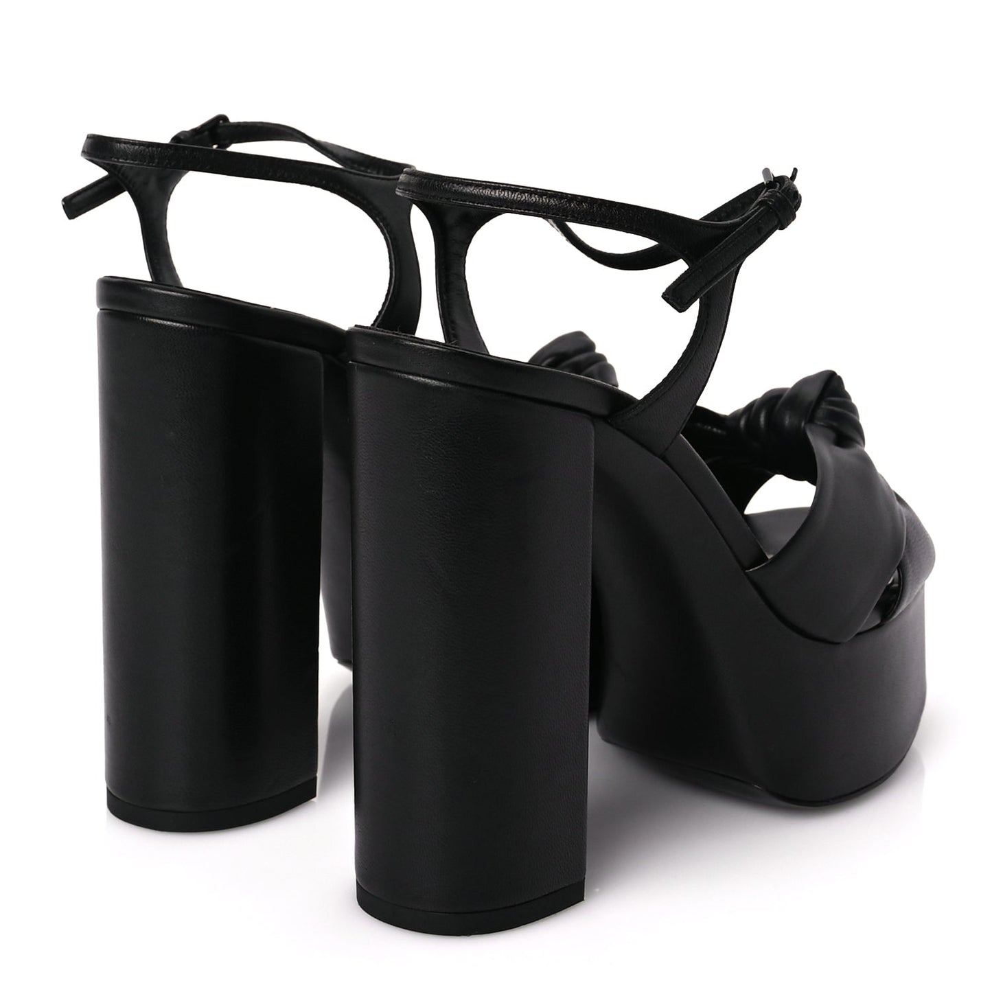 Saint Laurent Vendome Bianca 85 Platform Sandals 37 Black