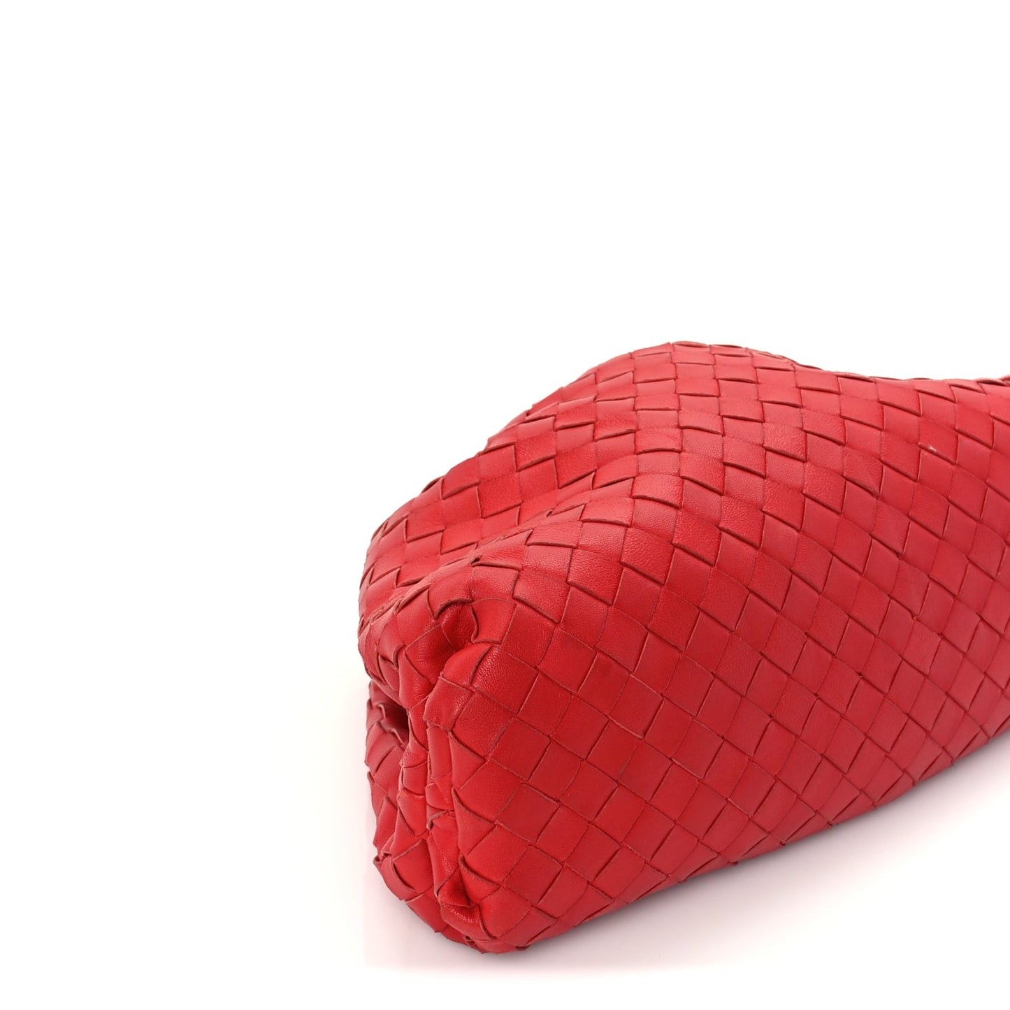 Bottega Veneta Nappa Maxi Intrecciato The Pouch Oversized Clutch Bright Red