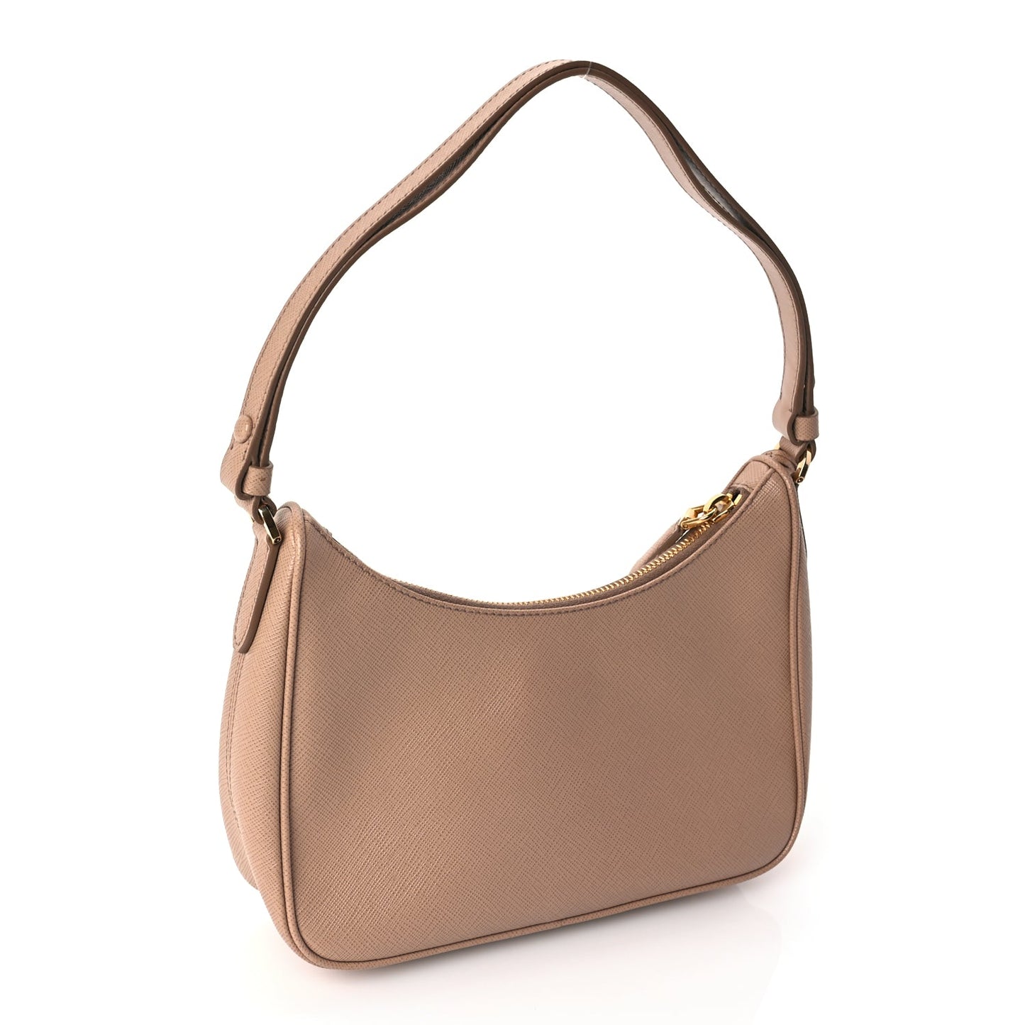 Prada Saffiano Lux Re-Edition Mini Shoulder Bag Cammeo