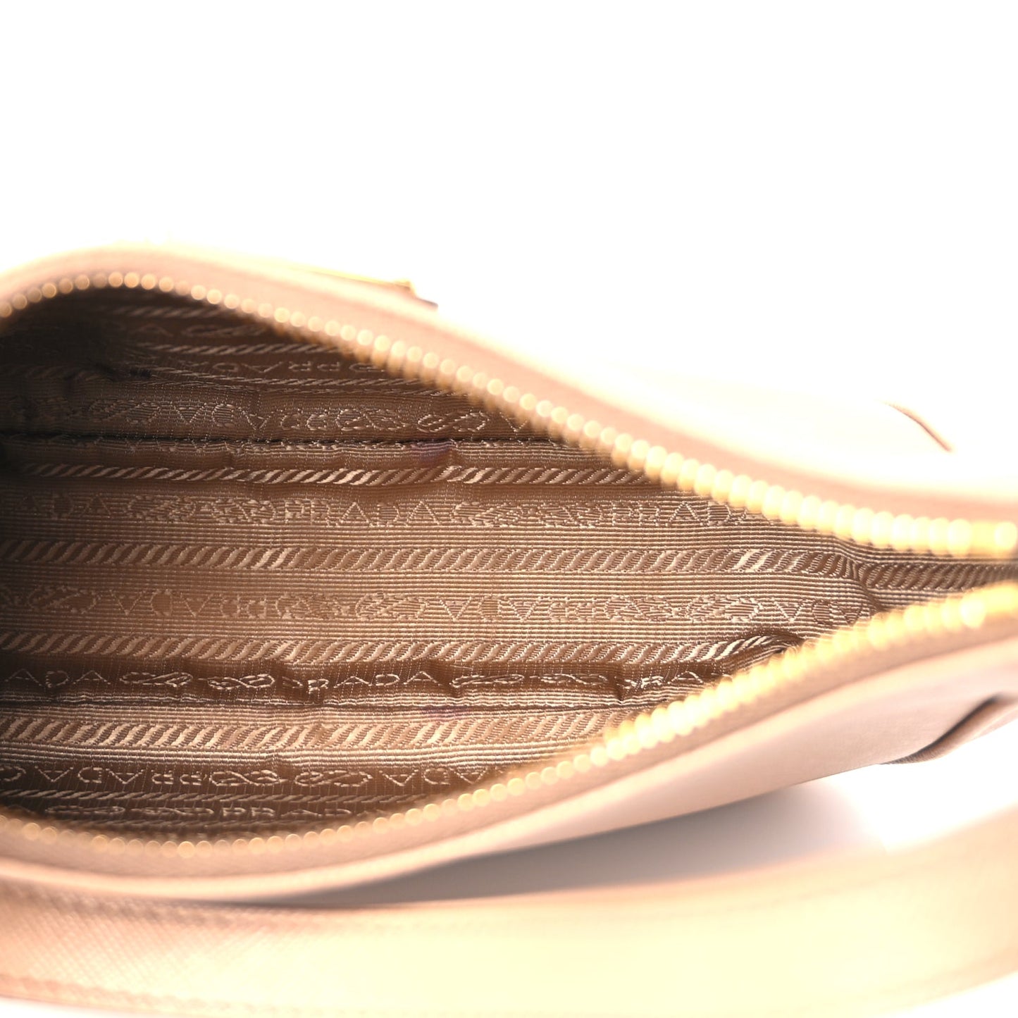 Prada Saffiano Lux Re-Edition Mini Shoulder Bag Cammeo