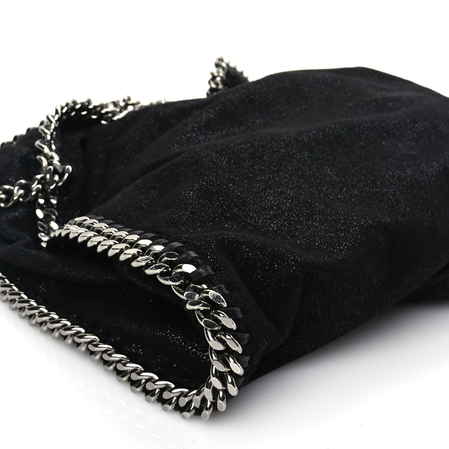 Stella McCartney Shaggy Deer Falabella Fold Over Tote Black