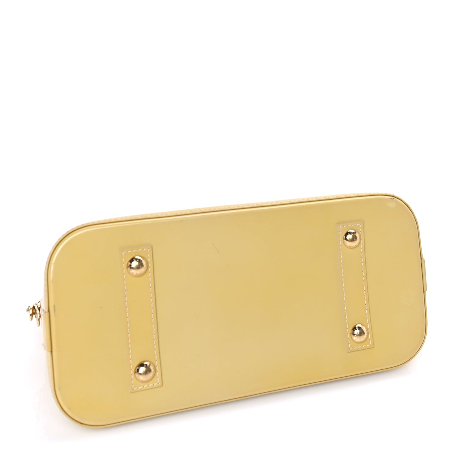 Louis Vuitton LOUIS VUITTON Vernis Alma MM Yellow Yellow