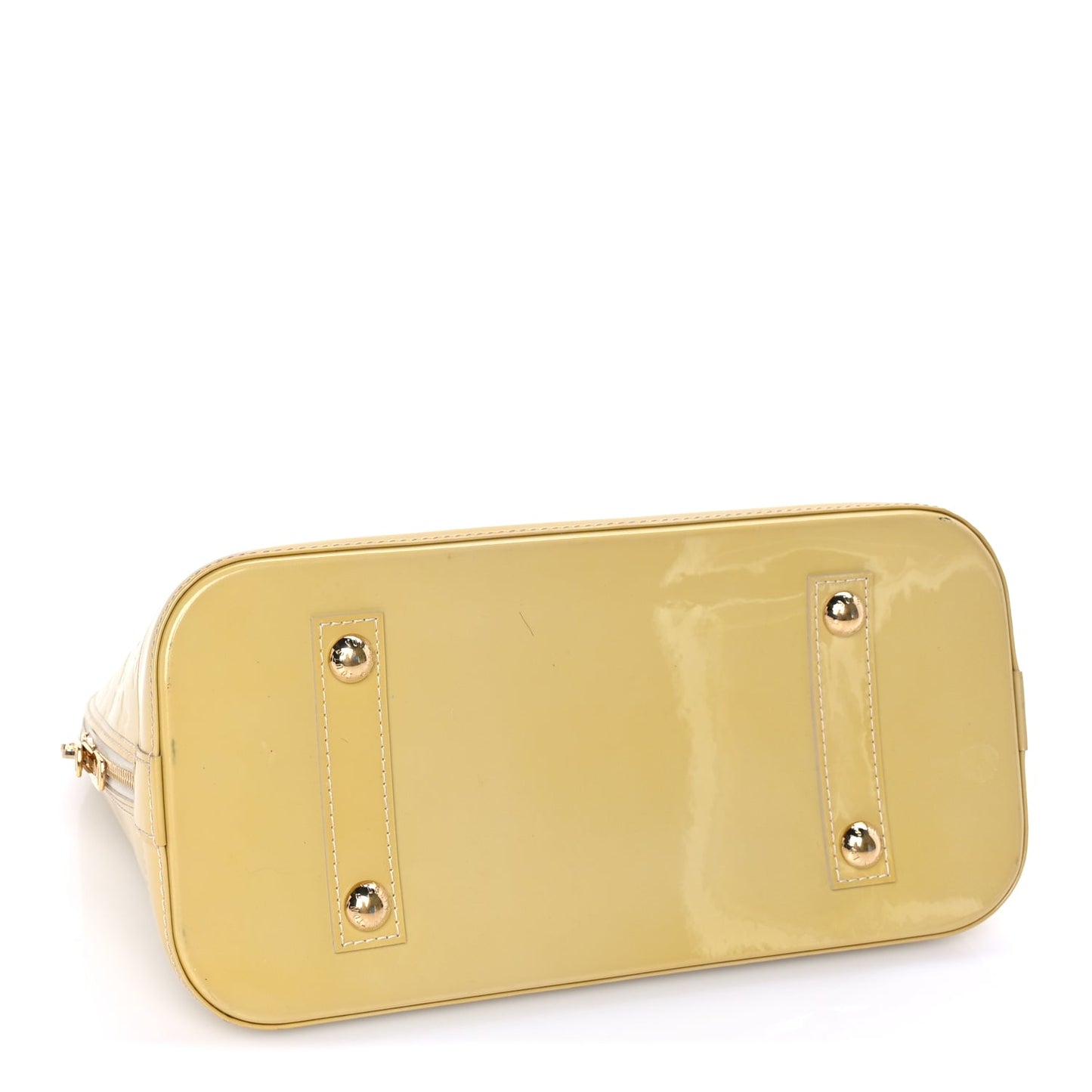 Louis Vuitton LOUIS VUITTON Vernis Alma MM Yellow Yellow