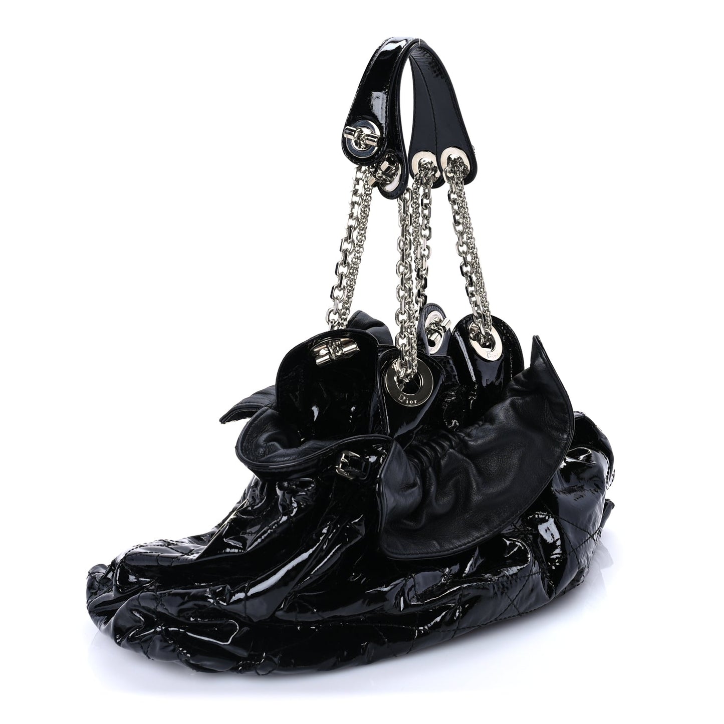 Christian Dior Patent Cannage Medium Le Trente Tote Black
