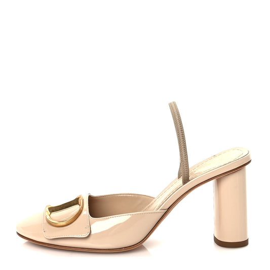 Christian Dior Patent Calfskin C'est Dior 80mm Slingback Sandals 37  Chair