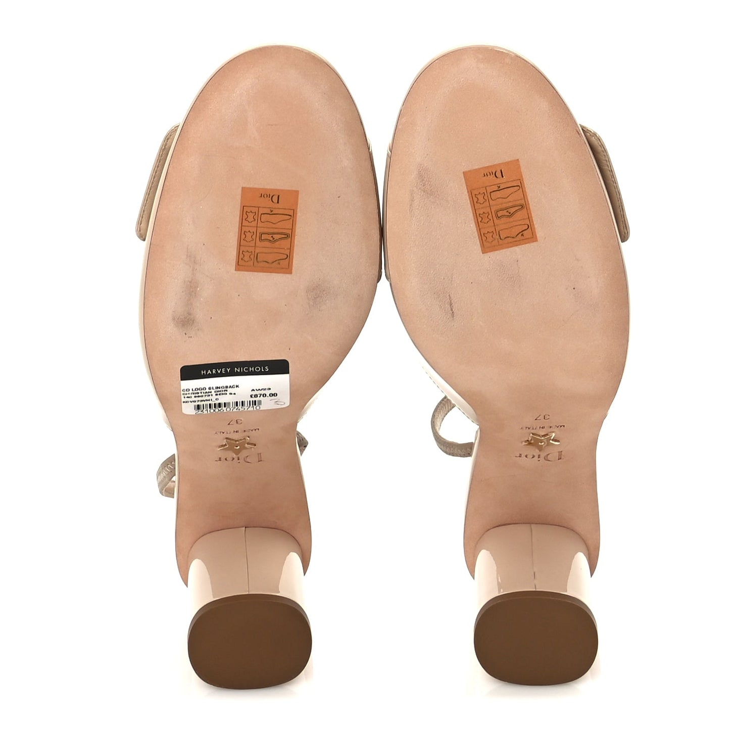 Christian Dior Patent Calfskin C'est Dior 80mm Slingback Sandals 37  Chair
