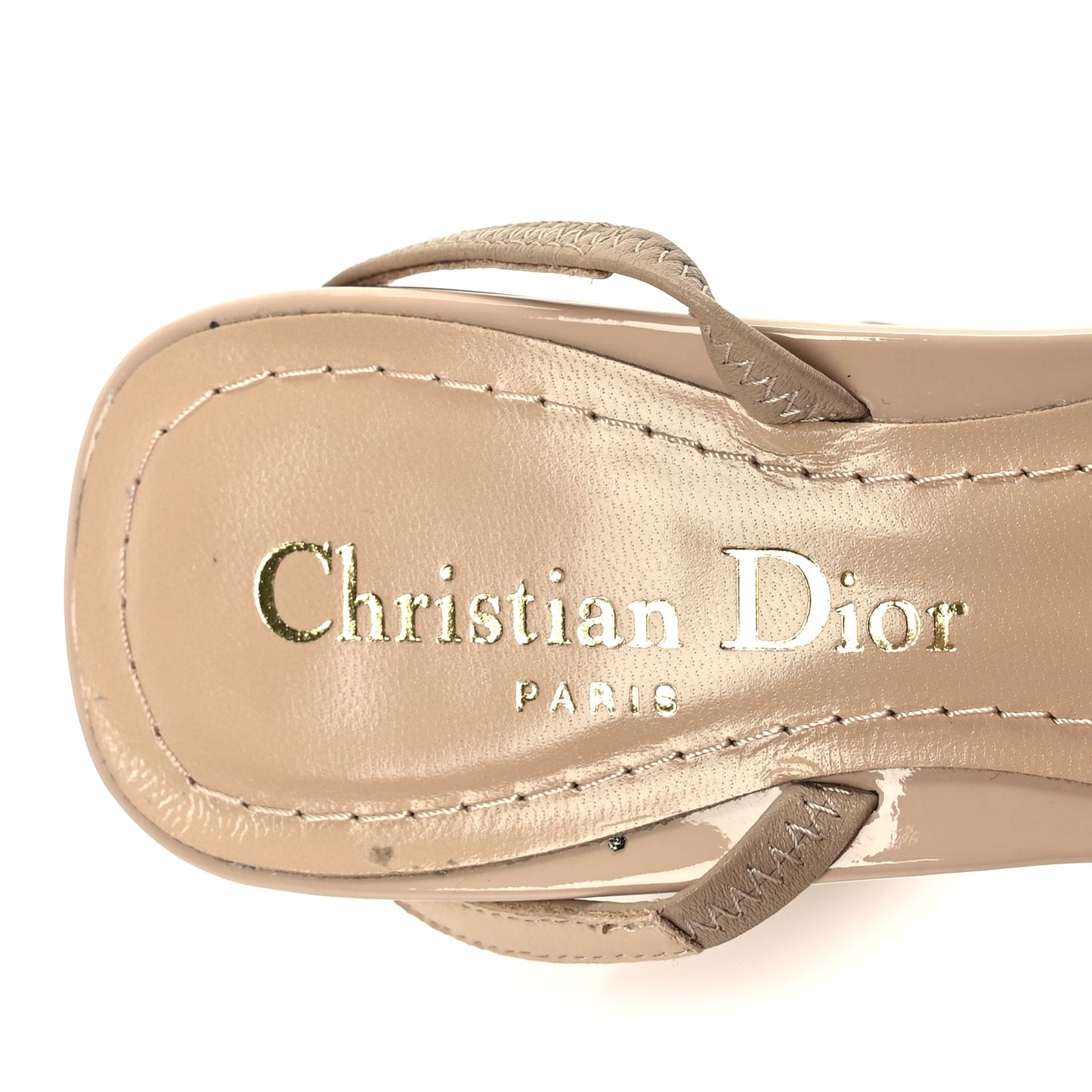 Christian Dior Patent Calfskin C'est Dior 80mm Slingback Sandals 37  Chair