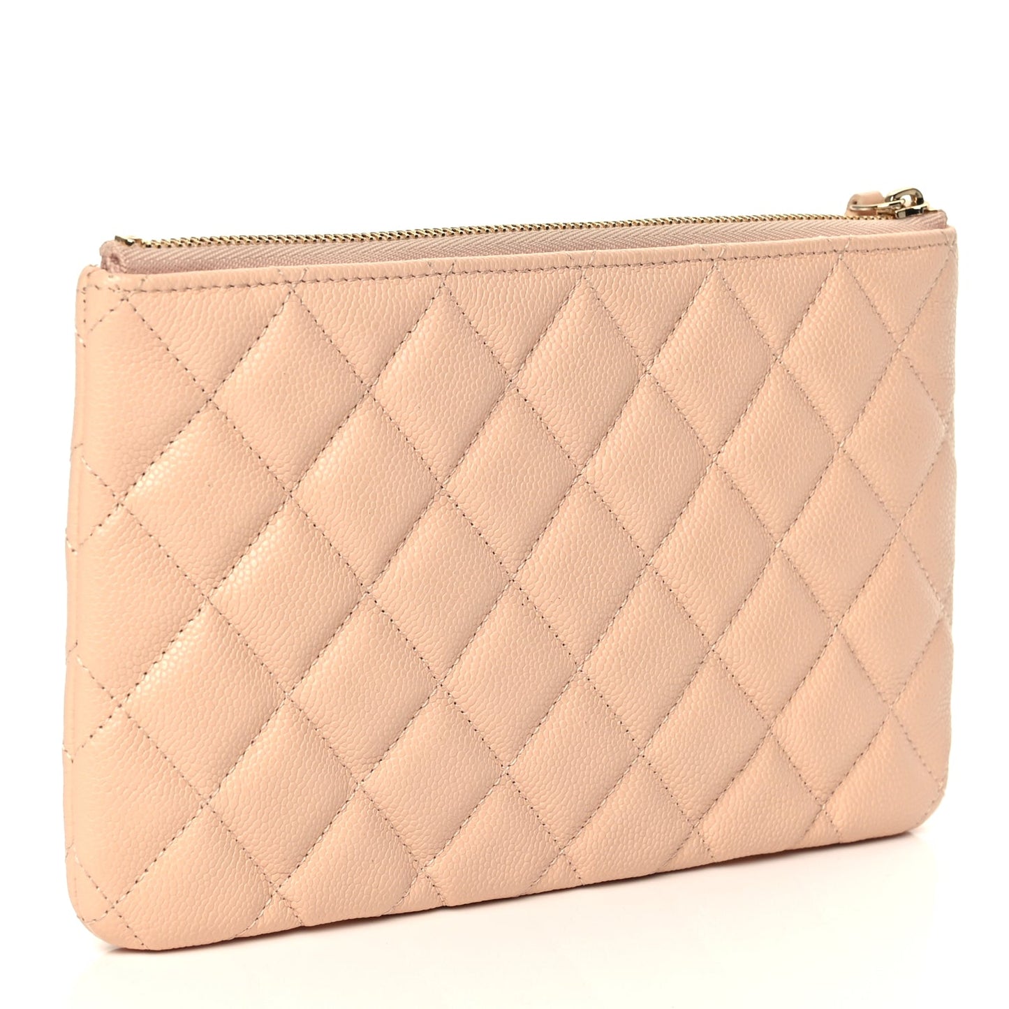 Chanel Caviar Quilted Cosmetic Case Beige