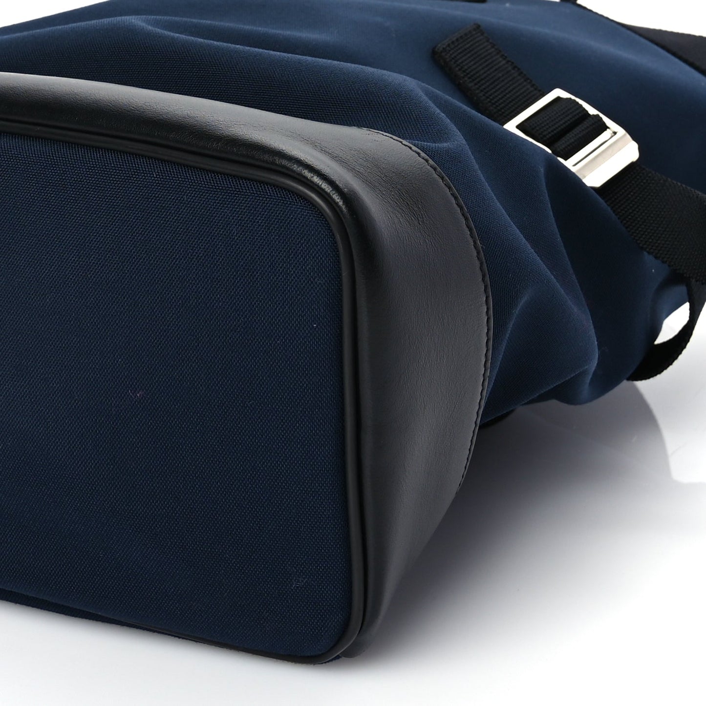 Saint Laurent Canvas Calfskin Rivington Race Convertible Backpack Black Navy