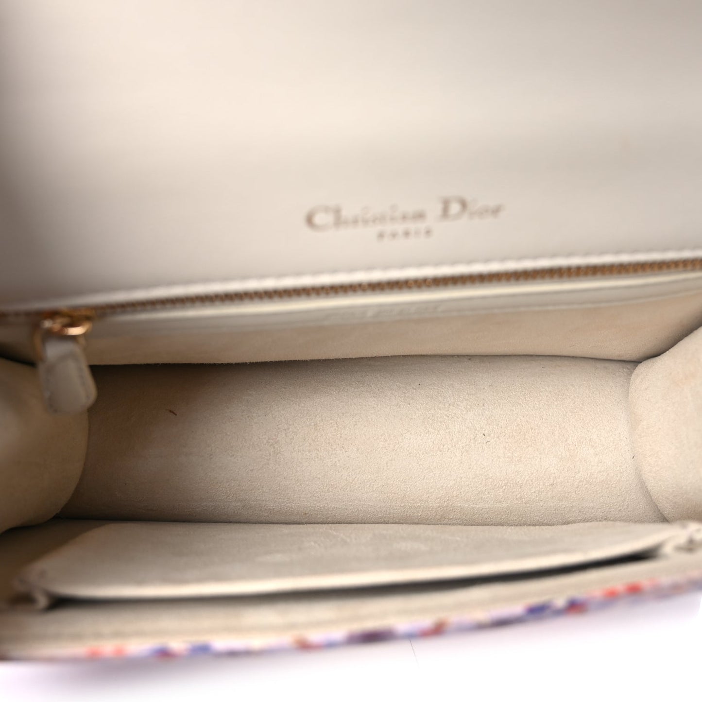 Christian Dior Calfskin Printed Small KaleiDiorscopic Diorama Flap Bag  Latte Multicolor