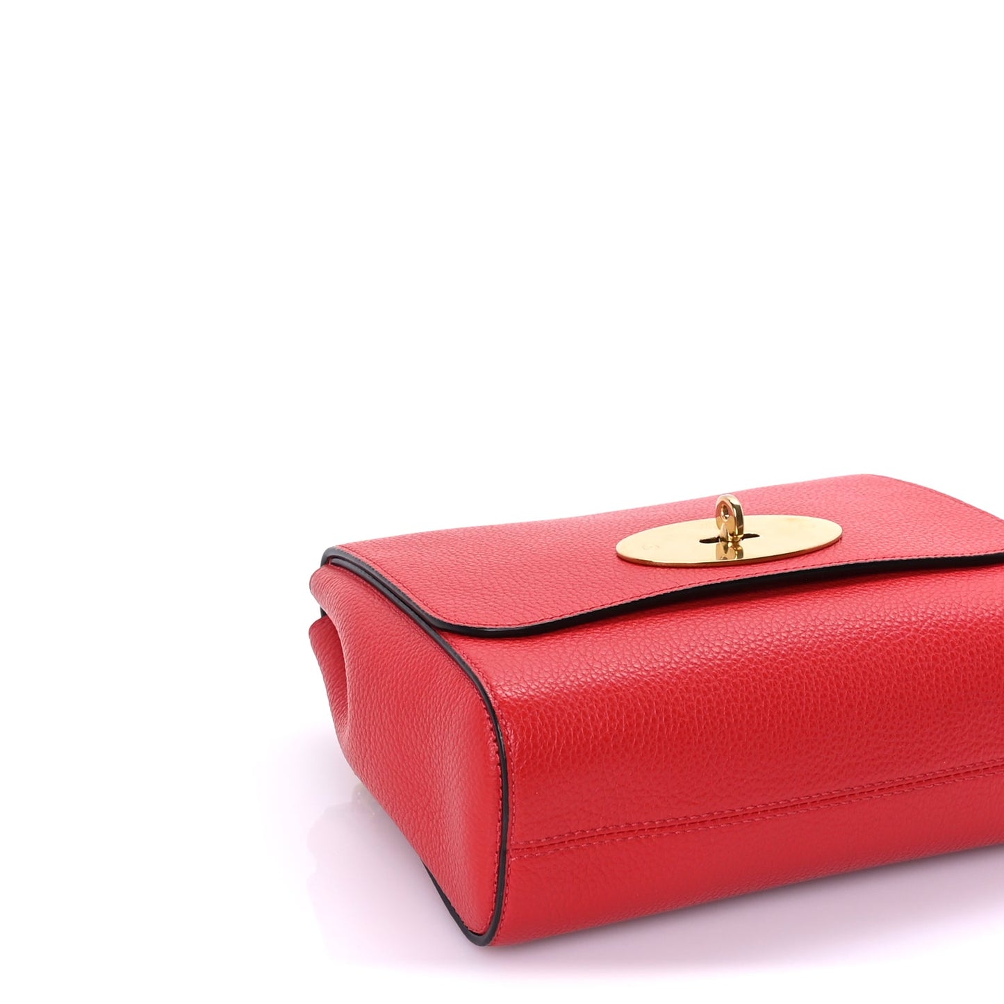 Mulberry Small Classic Grain Calfskin Small Lily Ruby Red
