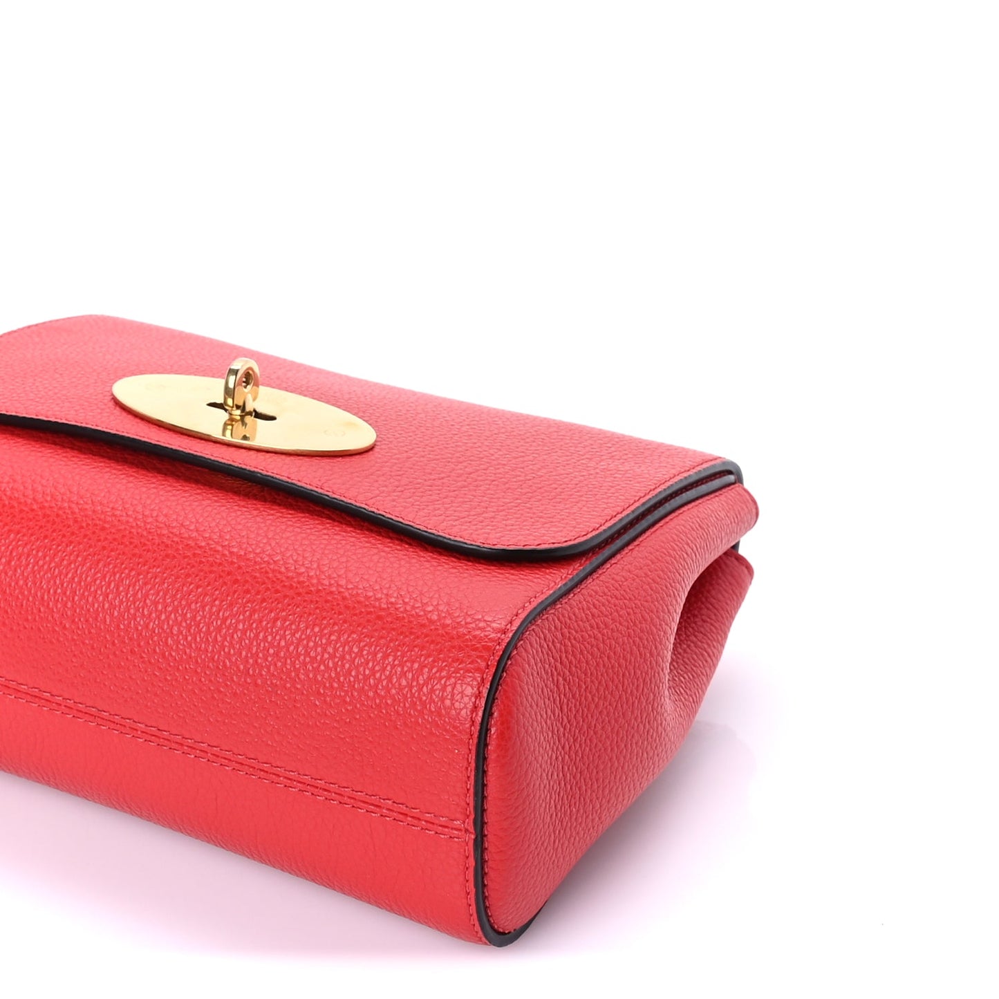 Mulberry Small Classic Grain Calfskin Small Lily Ruby Red