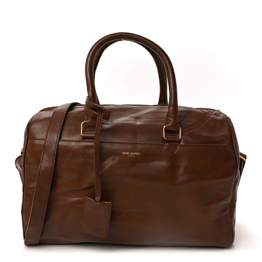 Saint Laurent Calfskin Classic Duffle 6 Havane