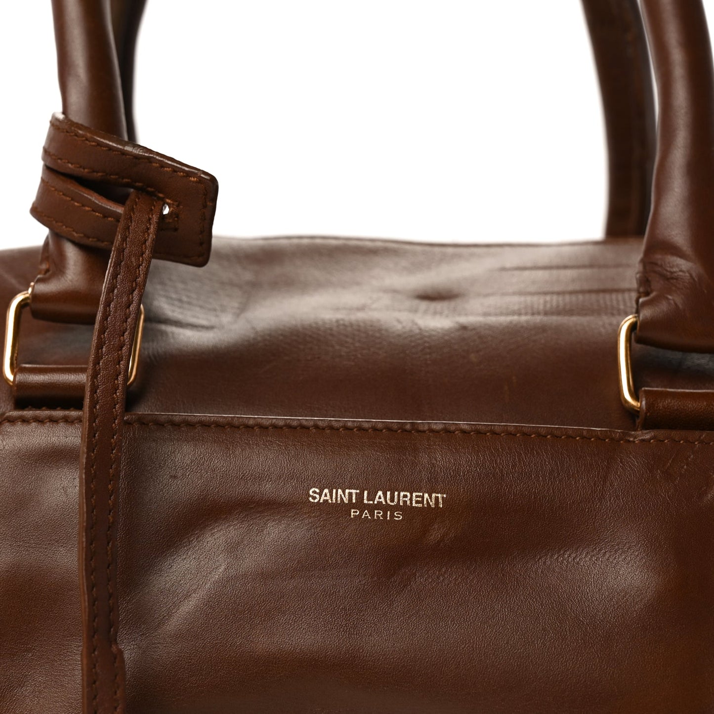 Saint Laurent Calfskin Classic Duffle 6 Havane