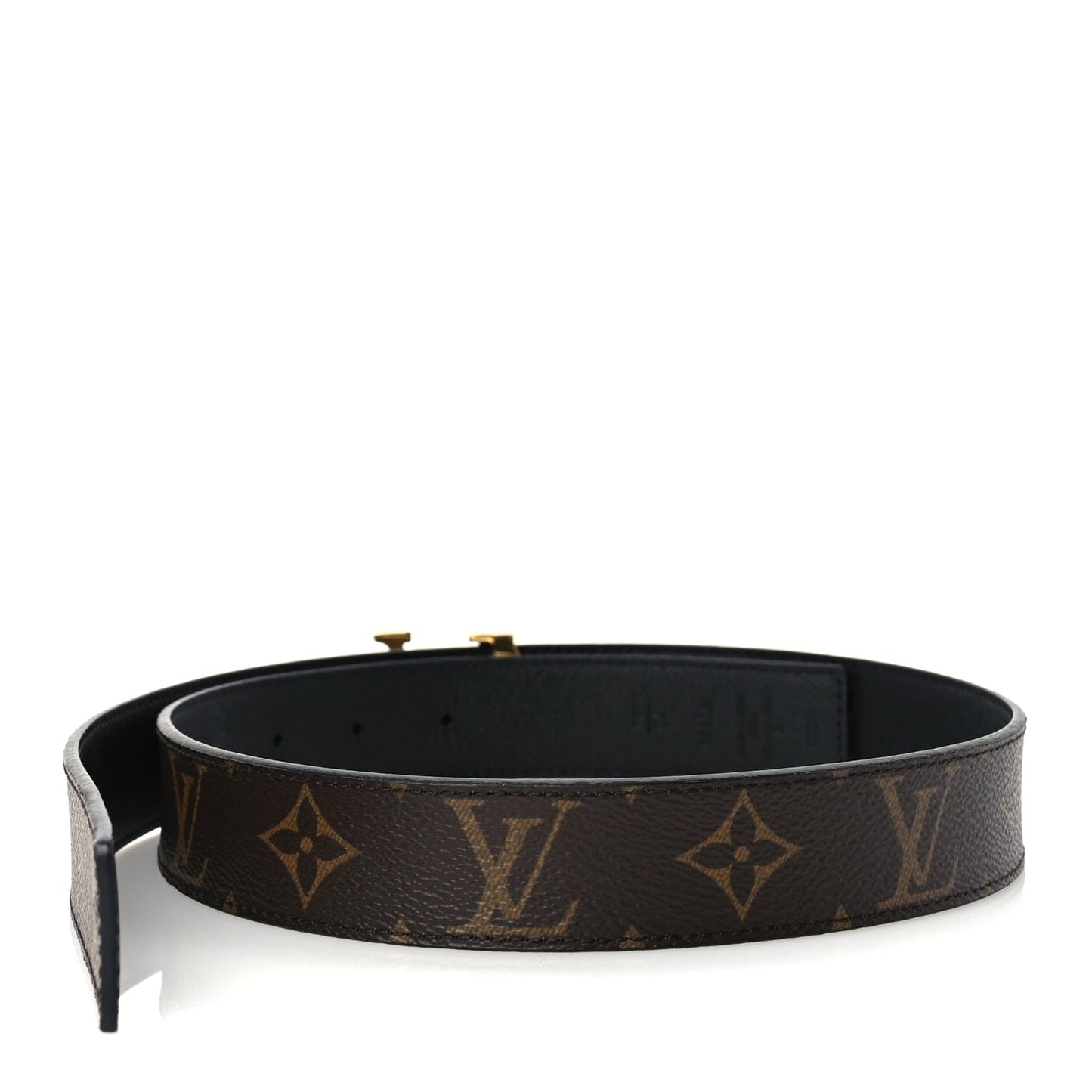 Louis Vuitton Calfskin Monogram 30mm LV Iconic Reversible Belt 75 30 Black