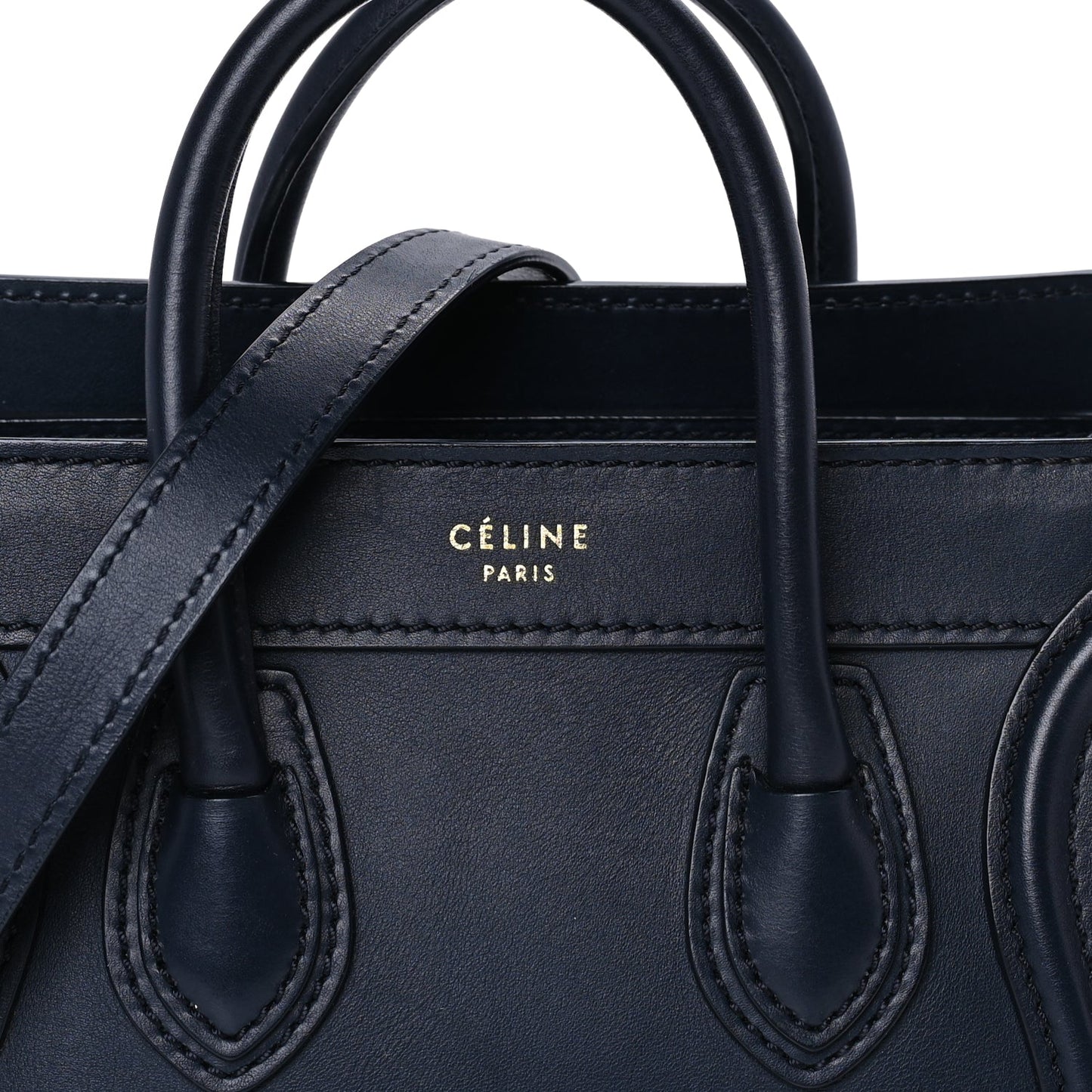 Celine Smooth Calfskin Nano Luggage Ink