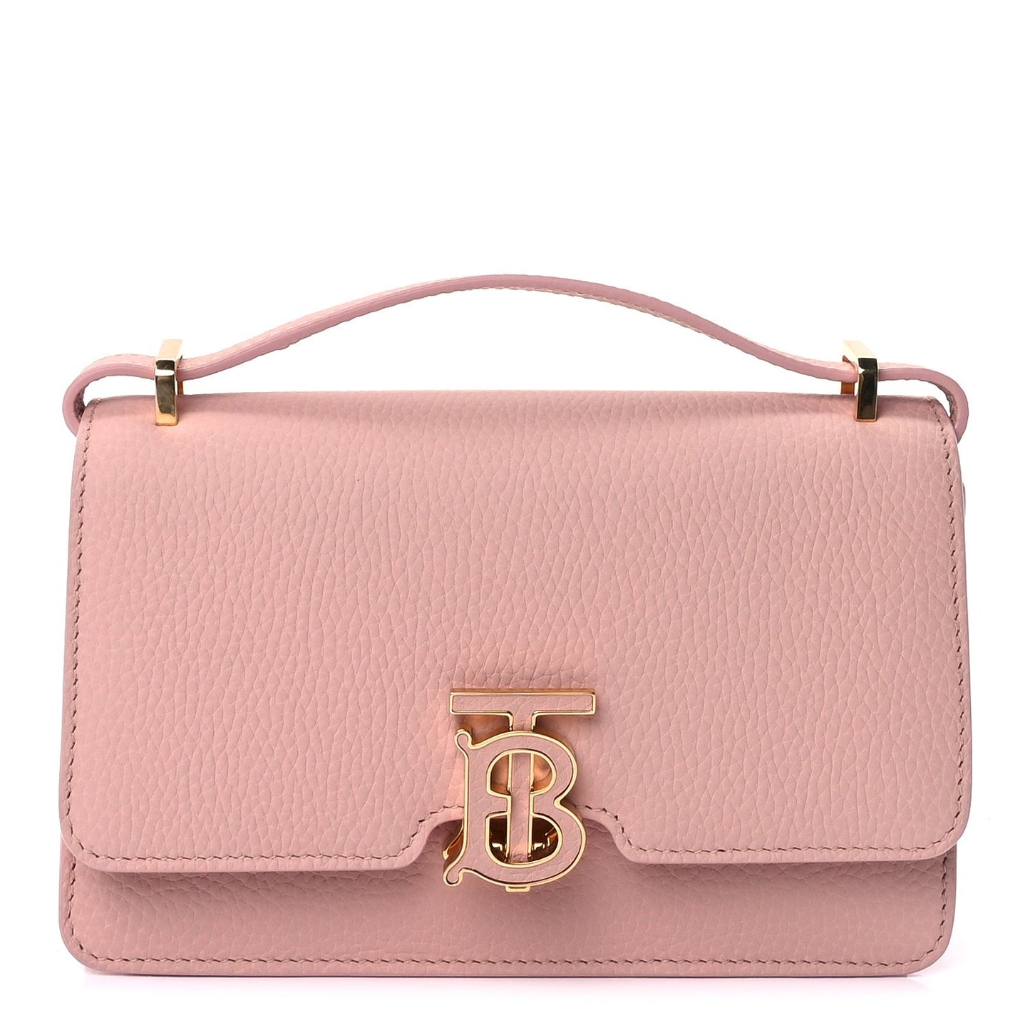 Burberry Grained Calfskin Mini TB Elongated Bag Dusty Pink